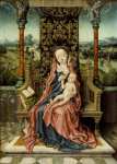 Aelbrecht Bouts - Madonna and Child Enthroned
